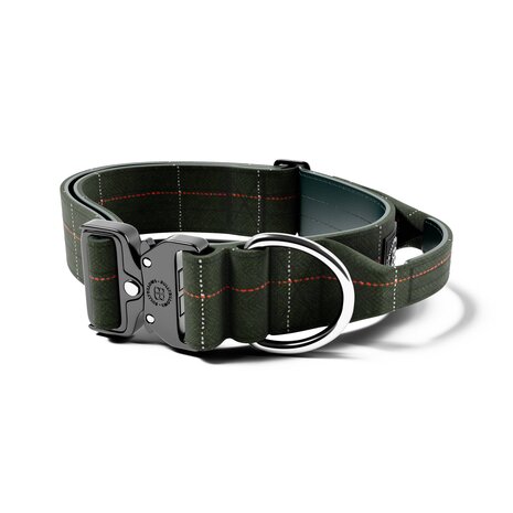 BullyBillows BullyBillows 5CM Combat Halsband with handle Tweed Collectie