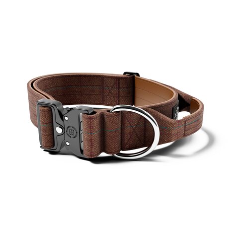 BullyBillows BullyBillows 5CM Combat Halsband with handle Tweed Collectie