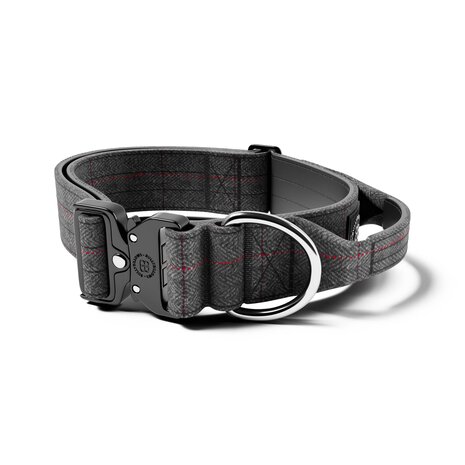 BullyBillows BullyBillows 5CM Combat Halsband with handle Tweed Collectie