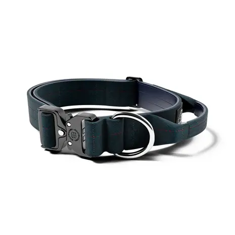BullyBillows BullyBillows 4CM Combat Halsband with handle Tweed Collectie