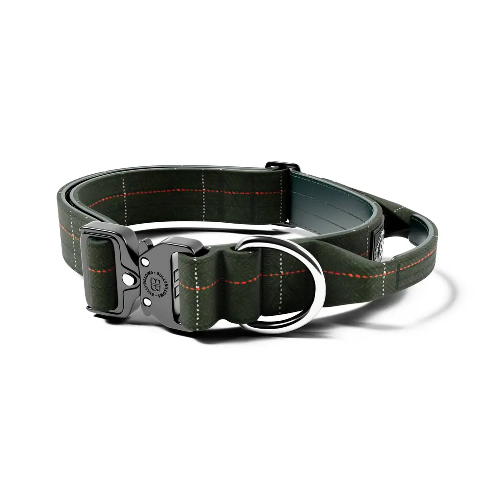 BullyBillows BullyBillows 4CM Combat Halsband with handle Tweed Collectie