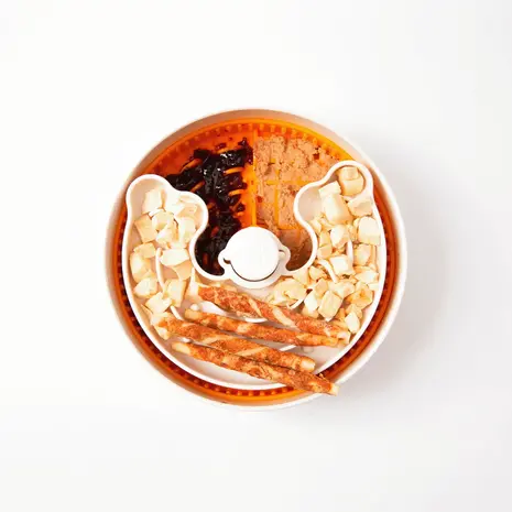 Puzzle Feeder Lick Bowl Geel Lite (voor kleine honden) Puzzle Feeder Lick Bowl Geel Lite (voor kleine honden)