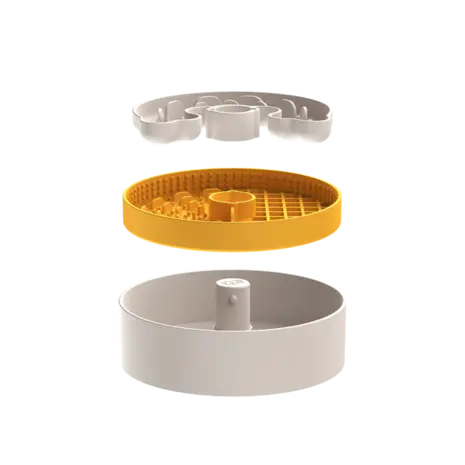 Puzzle Feeder Lick Bowl Geel Lite (voor kleine honden) Puzzle Feeder Lick Bowl Geel Lite (voor kleine honden)