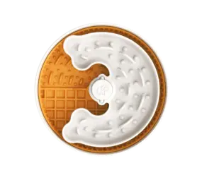 Puzzle Feeder Lick Bowl Geel Lite (voor kleine honden) Puzzle Feeder Lick Bowl Geel Lite (voor kleine honden)