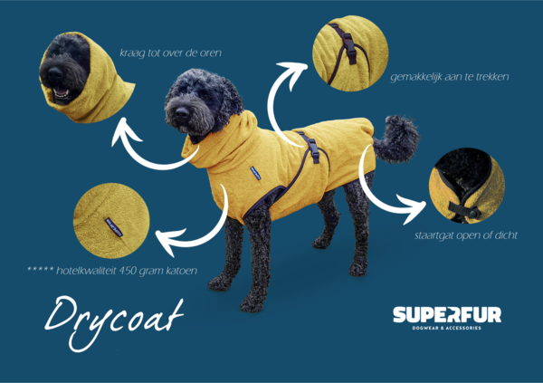 Superfur Superfur Drycoat hondenbadjas Superfur Superfur Drycoat hondenbadjas