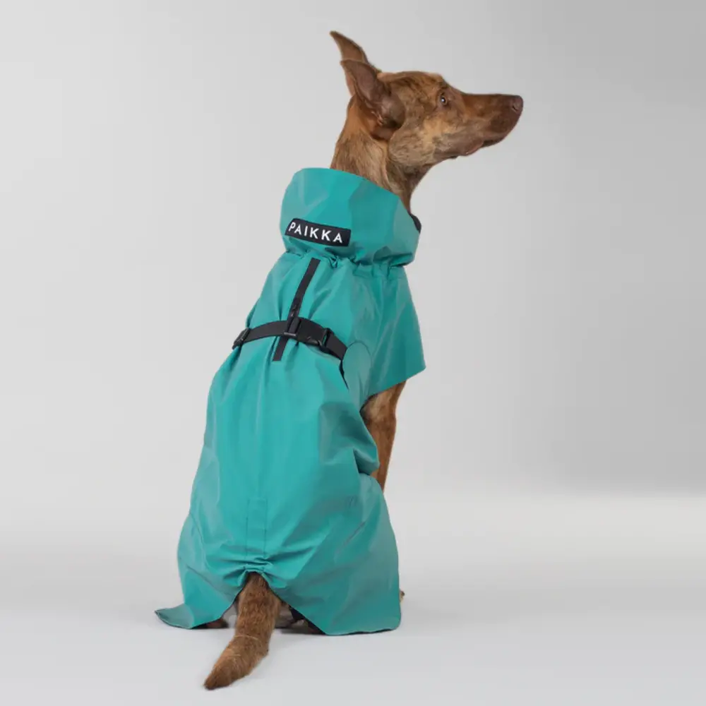 Paikka Paikka Visibility Raincoat Emerald Hondenjas Paikka Paikka Visibility Raincoat Emerald Hondenjas
