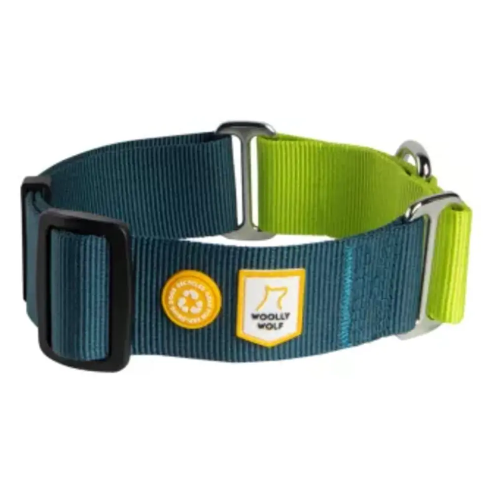 Woolly Wolf Woolly Wolf Color Block Martingale Halsband Deap Teal Mix Woolly Wolf Woolly Wolf Color Block Martingale Halsband Deap Teal Mix