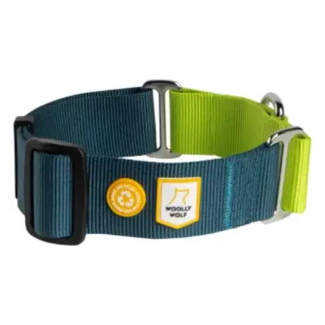 Woolly Wolf Woolly Wolf Color Block Martingale Halsband Deap Teal Mix Woolly Wolf Woolly Wolf Color Block Martingale Halsband Deap Teal Mix