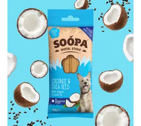 Soopa Soopa Dental Sticks - Coconut Chia Seed Soopa Soopa Dental Sticks - Coconut Chia Seed