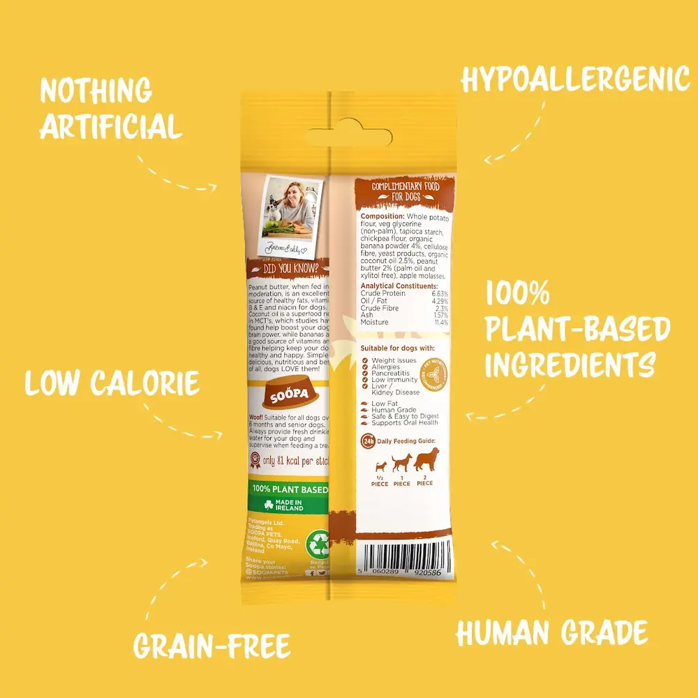 Soopa Soopa Dental Sticks Banana & Peanut butter