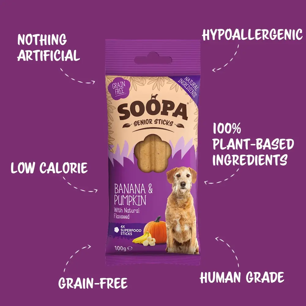 Soopa Soopa Senior Dental Sticks - Pumpkin & Banana Soopa Soopa Senior Dental Sticks - Pumpkin & Banana