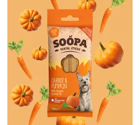 Soopa Soopa Dental Sticks - Carrot & Pumpkin Soopa Soopa Dental Sticks - Carrot & Pumpkin