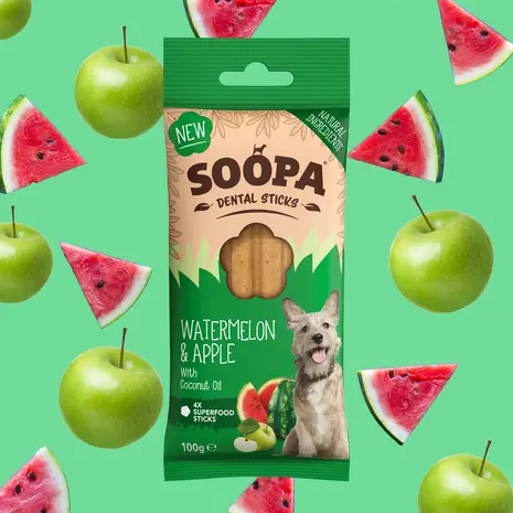 Soopa Soopa Dental Sticks - Watermelon & Apple Soopa Soopa Dental Sticks - Watermelon & Apple