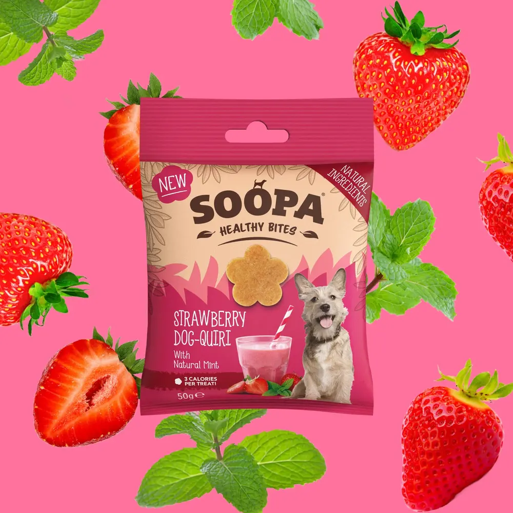 Soopa Soopa Bites - Strawberry Dog-Quiri Soopa Soopa Bites - Strawberry Dog-Quiri