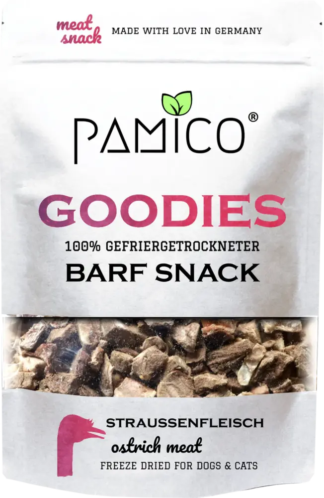 Pamico Pamico Goodies Gevriesdroogd Struisvogelvlees