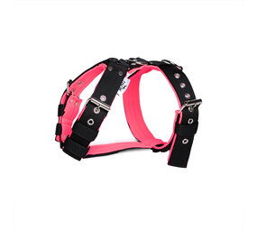 MAG MAG hondentuig met Softshell zwart/neon roze MAG MAG hondentuig met Softshell zwart/neon roze