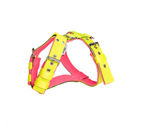 MAG MAG hondentuig met Softshell neongeel/neon roze MAG MAG hondentuig met Softshell neongeel/neon roze