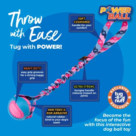 Tug-E-Nuff Dog Gear Limited Tug-E-Nuff PowerBall Bungee Tug Tug-E-Nuff Dog Gear Limited Tug-E-Nuff PowerBall Bungee Tug
