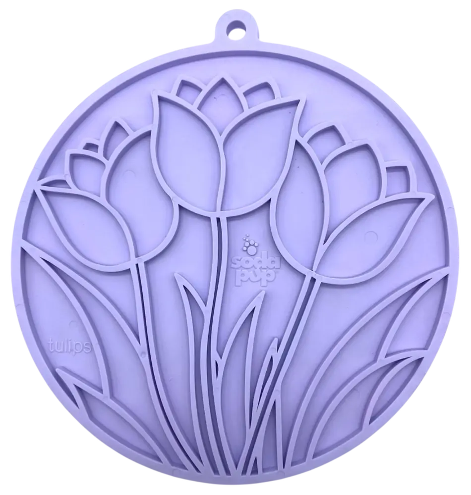 Sodapup Sodapup Tulip Design Emat Enrichment Lickmat with Suction Cups Sodapup Sodapup Tulip Design Emat Enrichment Lickmat with Suction Cups