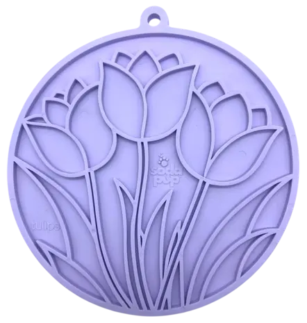 Sodapup Sodapup Tulip Design Emat Enrichment Lickmat with Suction Cups Sodapup Sodapup Tulip Design Emat Enrichment Lickmat with Suction Cups