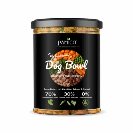 Pamico Pamico Dog Bowl gekookte voeding in pot Kalkoen