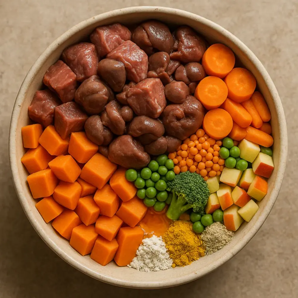 Pamico Pamico Dog Bowl gekookte voeding in pot Lam