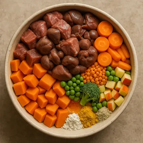 Pamico Pamico Dog Bowl gekookte voeding in pot Lam