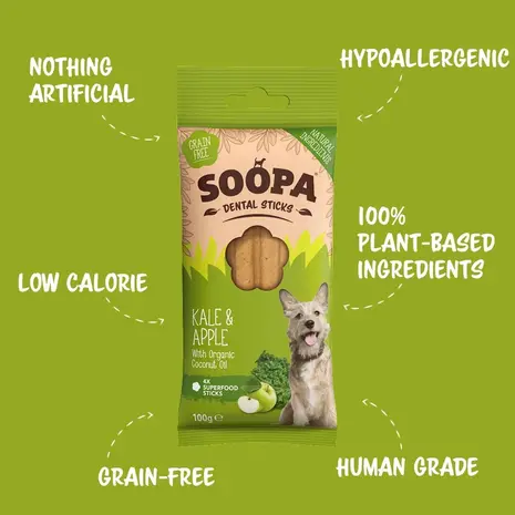 Soopa Soopa Dental Sticks - Kale & apple Soopa Soopa Dental Sticks - Kale & apple