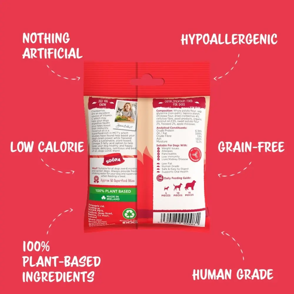 Soopa Soopa Bites - Cranberry & Sweet Potato Soopa Soopa Bites - Cranberry & Sweet Potato