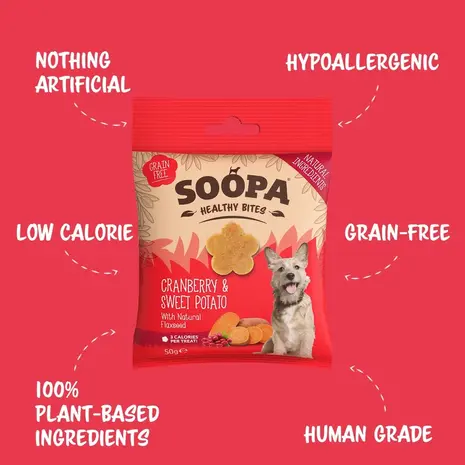 Soopa Soopa Bites - Cranberry & Sweet Potato Soopa Soopa Bites - Cranberry & Sweet Potato