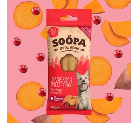 Soopa Soopa Dental Sticks - Cranberry & Sweet Potato Soopa Soopa Dental Sticks - Cranberry & Sweet Potato