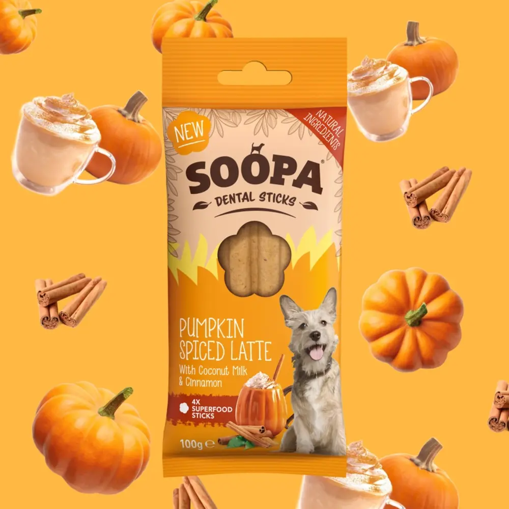Soopa Soopa Dental Sticks - Pumpkin Spiced Latte Soopa Soopa Dental Sticks - Pumpkin Spiced Latte