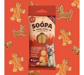Soopa Soopa Dental Sticks - Gingerbread Biscuit Soopa Soopa Dental Sticks - Gingerbread Biscuit