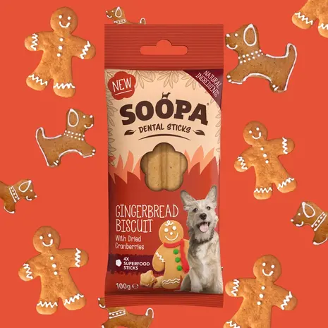 Soopa Soopa Dental Sticks - Gingerbread Biscuit Soopa Soopa Dental Sticks - Gingerbread Biscuit