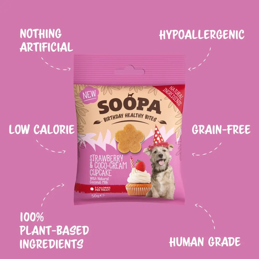 Soopa Soopa Bites - Strawberry & Coco-Cream Cupcake Soopa Soopa Bites - Strawberry & Coco-Cream Cupcake