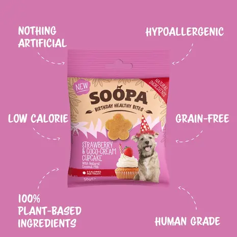 Soopa Soopa Bites - Strawberry & Coco-Cream Cupcake Soopa Soopa Bites - Strawberry & Coco-Cream Cupcake