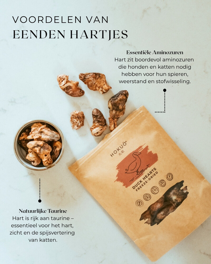 Hokuo Hokuō® Eenden hartjes gevriesdroogd