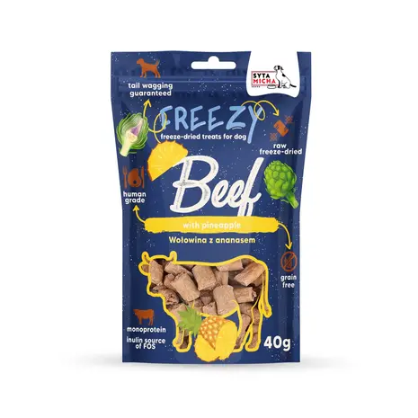 Syta Micha Syta Micha Freezy freeze-dried dog treats Rund en Ananas Syta Micha Syta Micha Freezy freeze-dried dog treats Rund en Ananas