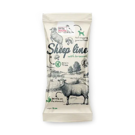 Syta Micha Syta Micha Sheep Line chew bone met Brocolli Syta Micha Syta Micha Sheep Line chew bone met Brocolli