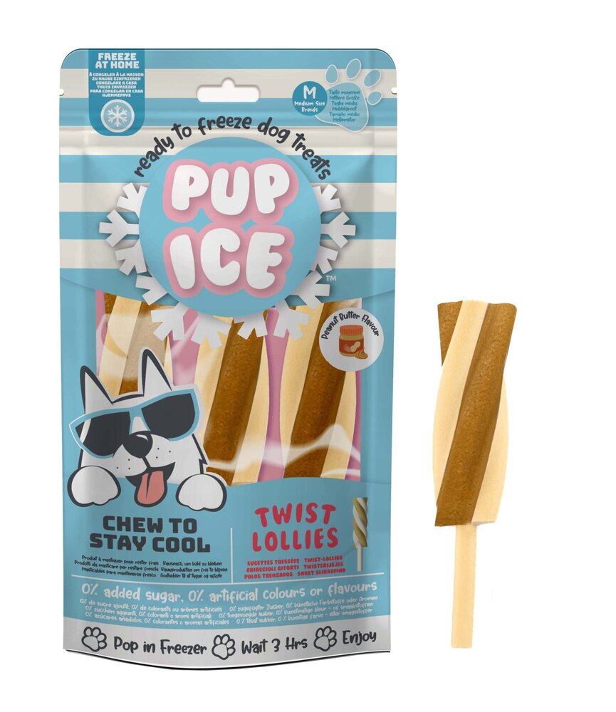 Pup Ice Hondenijsje Twist Lollie Peanutbutter