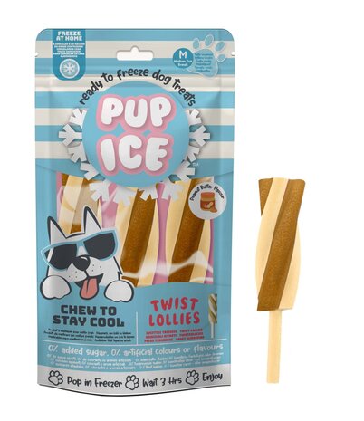 Pup Ice Hondenijsje Twist Lollie Peanutbutter