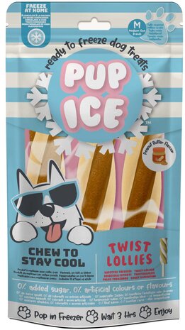 Pup Ice Hondenijsje Twist Lollie Peanutbutter