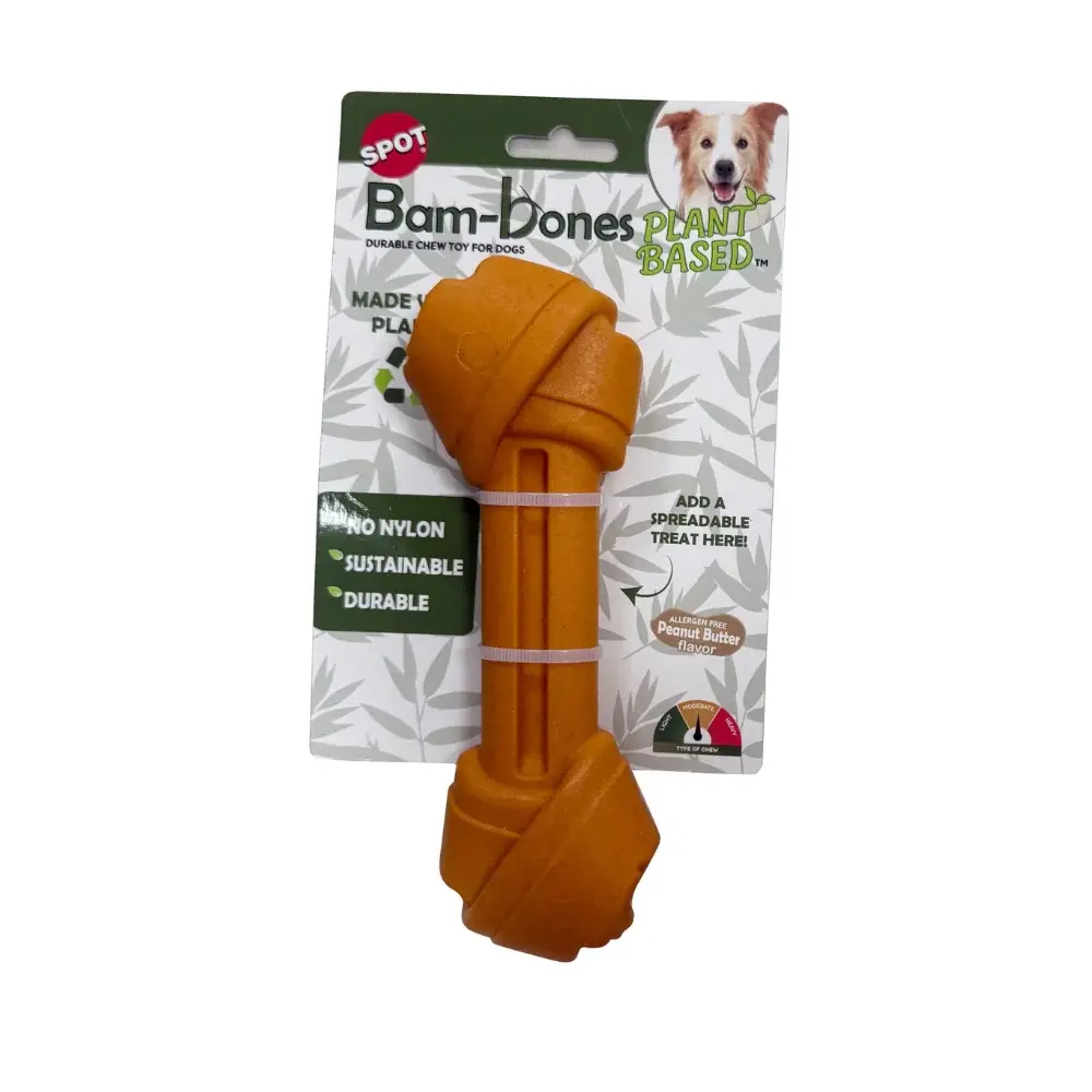 Spot Bam Bones Spot Bam-Bones Plant Based Knotted Bone Pindakaas