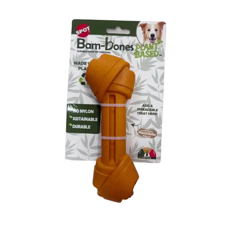 Spot Bam Bones Spot Bam-Bones Plant Based Knotted Bone Pindakaas
