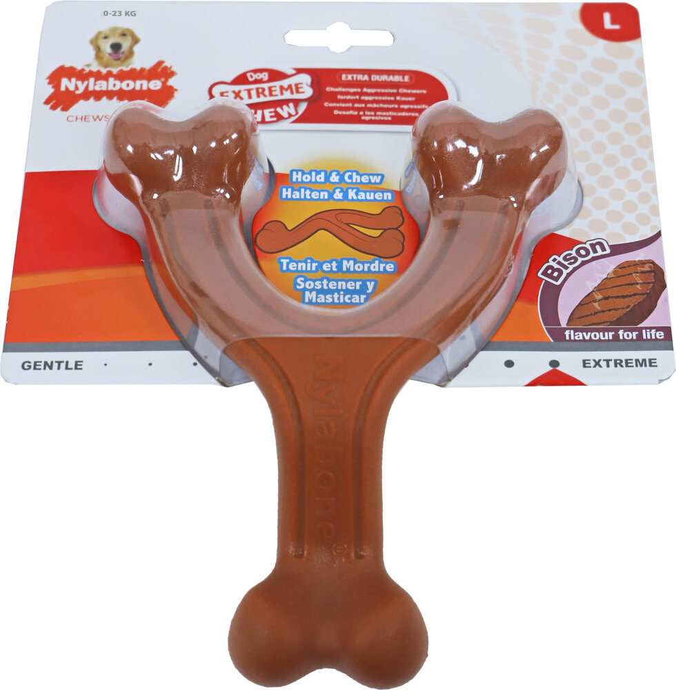 Nylabone Nylabone Extreme Chew Wishbone Bison
