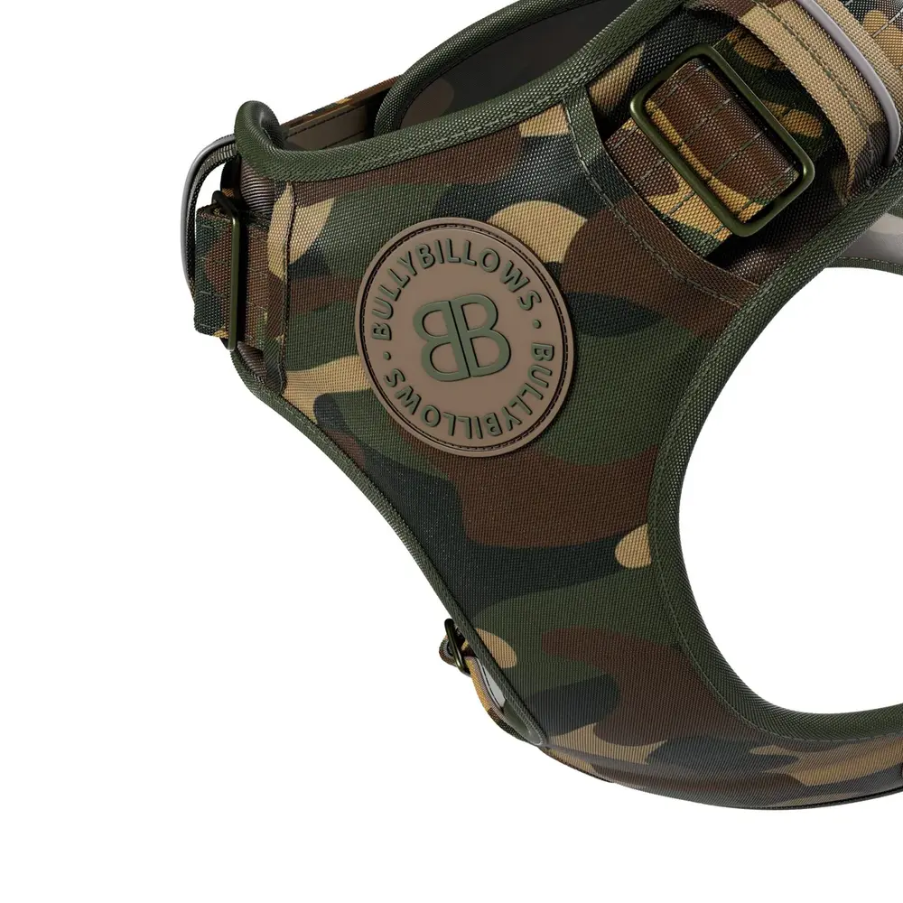 BullyBillows BullyBillows Premium Harness Green Camouflage