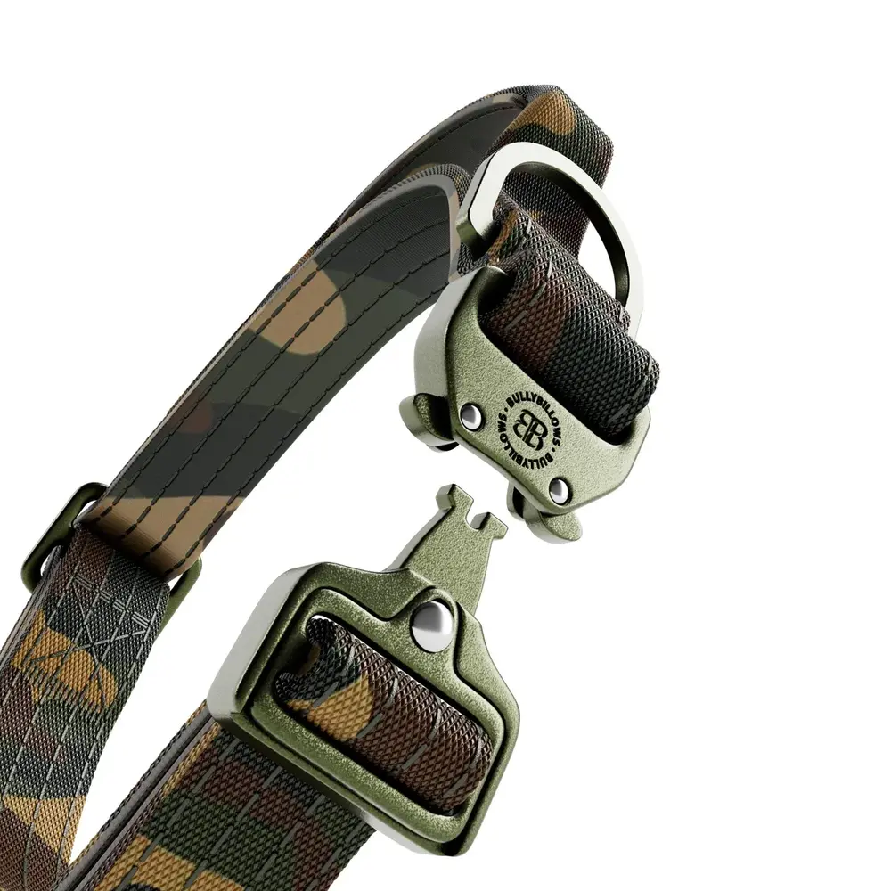 BullyBillows Bullybillows 2.5cm Lighter Combat Collar Green Camouflage