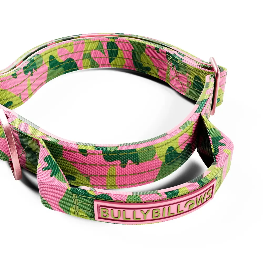 BullyBillows Bullybillows 2.5cm Lighter Combat Collar Pink Camouflage