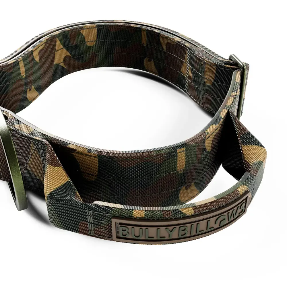 BullyBillows Bullybillows Lighter Combat Collar 4cm Green Camouflage