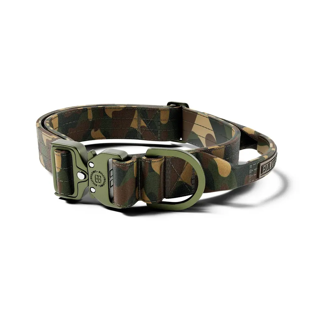 BullyBillows Bullybillows Lighter Combat Collar 4cm Green Camouflage